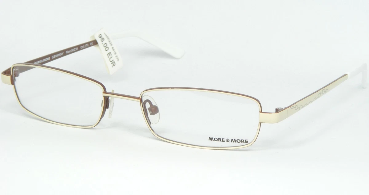 Lunettes MORE & MORE Mod 50060 – Monture Rectangulaire Cuivre Braun, Titane Et Plastique, Unisexe