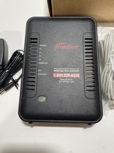 Frontier NetGear DSL Modem w/WiFi ADSL2+Router Model D2200D with 3 In-line Adapt - Picture 3 of 7