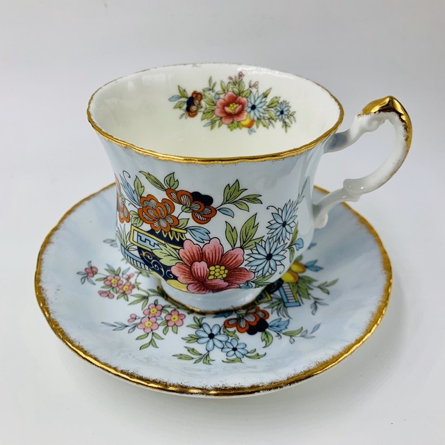 Paragon Tea Cup and Saucer Oriental Series Canton Floral Fine Bone