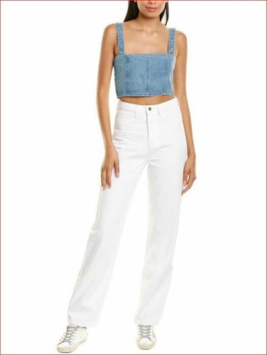 new WEWOREWHAT women Mom jeans rigid 