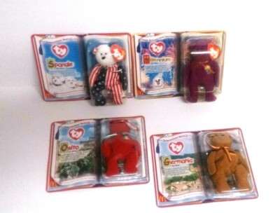 Vintage Lot Of McDonald's Ty Beanie Babies International Bearsl