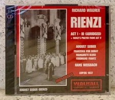 WAGNER Rienzi [1937] (2 discs, Walhall) Act I - III (Abridged) & Rienzi’s Prayer