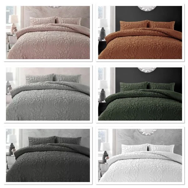 VELOSSO ALINI Quilted Duvet Cover Bedding Set Single, Double & King Size
