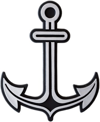 Auto 3D Relief Schild See Anker anchor Emblem 9 cm HR 14893 selbstklebend