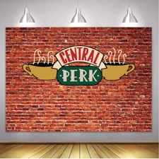 Central Perk Cafe Friends Scene Backdrop Red Brick Walls Photography Background
