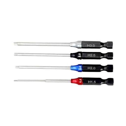 SpeedTek RC 1/4" Hex Driver Power Tool Tip Set (Metric) (4) (1.5,2.0,2.5&3.0mm) - Image 2 of 2