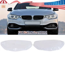 Pair Front Headlight Lens Cover FOR BMW 4 Series F80 F82 F32 F33 F36 2013-2017