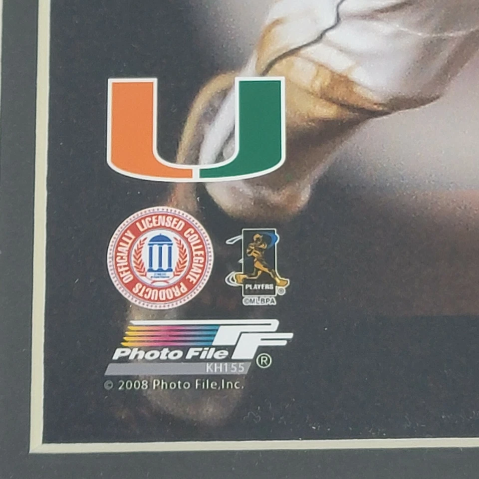 Foto universitaria Ryan Braun 2008 8"x10" con licencia (12"x 18" enmarcada) huracanes de Miami Foto 4 de 4