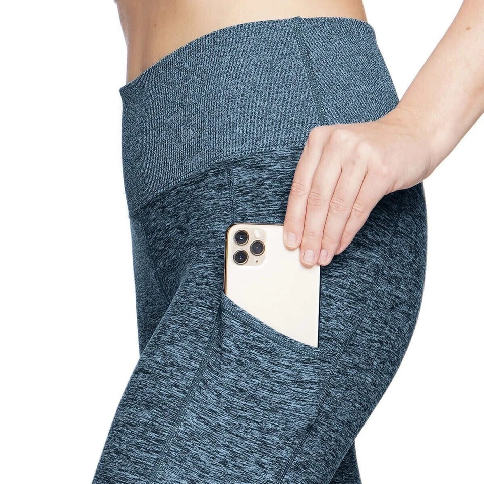 Legging Kirkland Signature para mujer ligero cepillado azul talla S $50 1HL174 NUEVO CON ETIQUETAS Foto 3 de 4