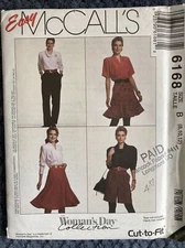 🌹 McCALL'S #6168 - LADIES TWO LENGTH SKIRT - PANTS & SHORTS PATTERN 8-12 FF