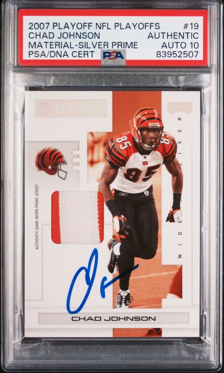 CHAD JOHNSON PATCH AUTOGRAPH CARD