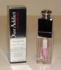 Dior Addict Lip Glow Oil 000 Universal CLEAR 0.2 Oz 6 mL Full Size Glossy Cherry