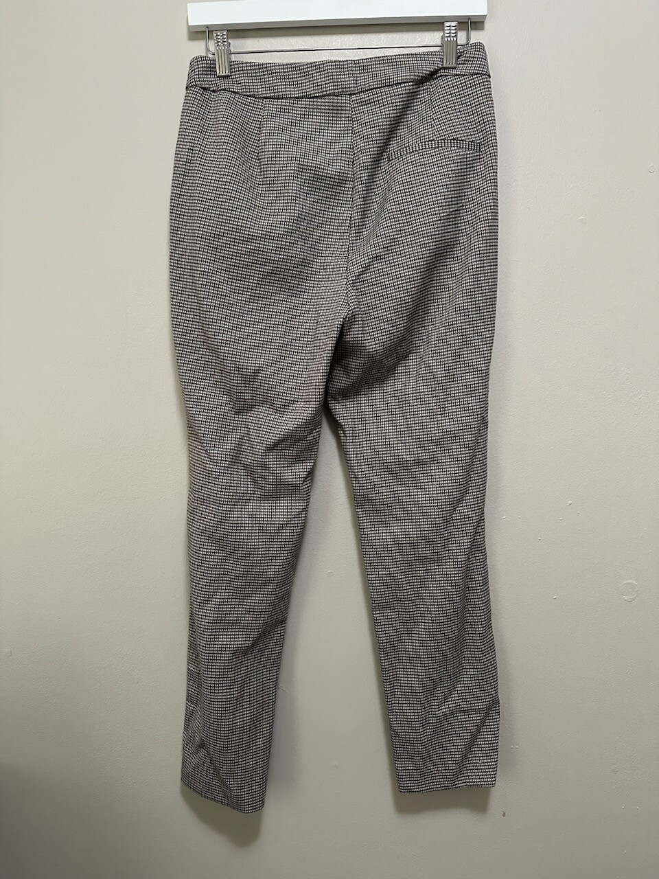 Zara Basic Houndstooth Black White  Pants Ruffle … - image 2
