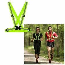 Safety Vest Adjustable Reflective Belt Stripe Strap Night Running Jogging Biking