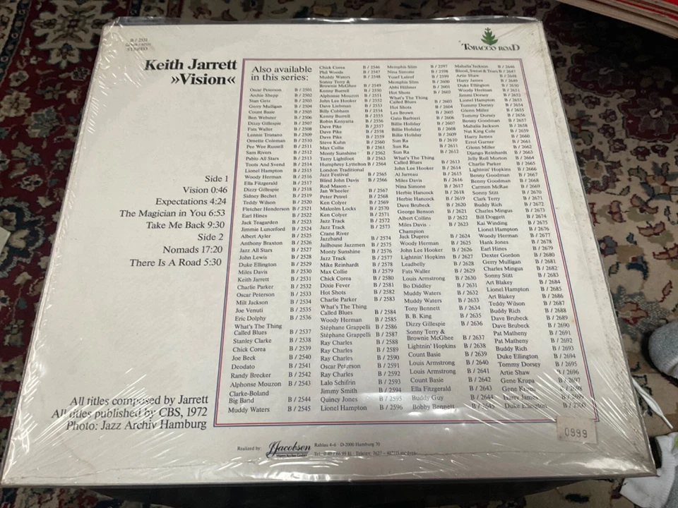 KEITH JARRETT “VISION” 1972 VINYL LP, GERMAN IMPORT , JAZZ, SEALED BRAND NEW - Image 2 of 2