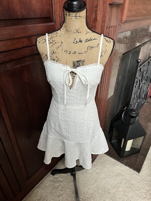 white christmas dresses Same Keyhole Crochet Dress| Cream main image 0
