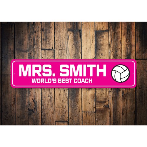 Letrero personalizado de entrenador de voleibol del mundo - Imagen 2 de 4