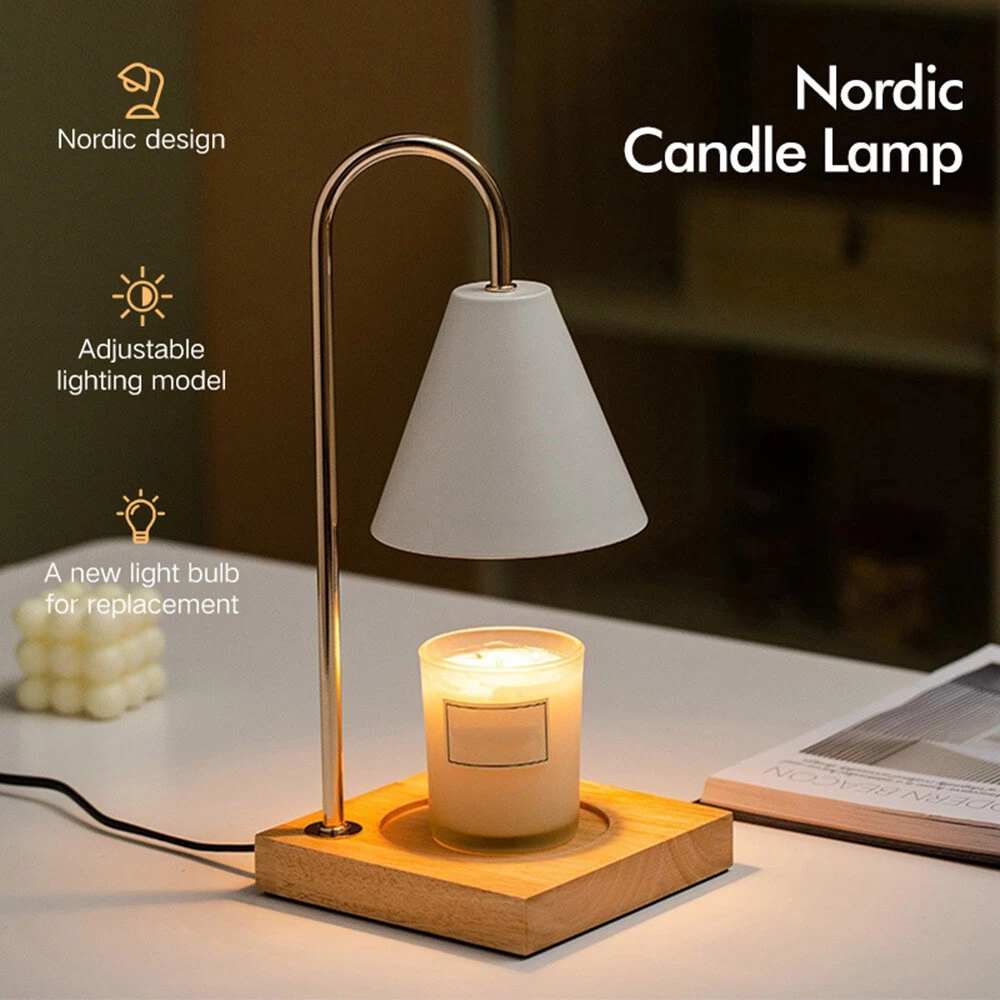 Candle Warmer Lamp,Crystal Flower Candle Wax Warmer with Dimmer, Heat  Adjustable, 2/4/8H Timer, Light Candle Warmer with 2 Bulbs Compatible with  Jar