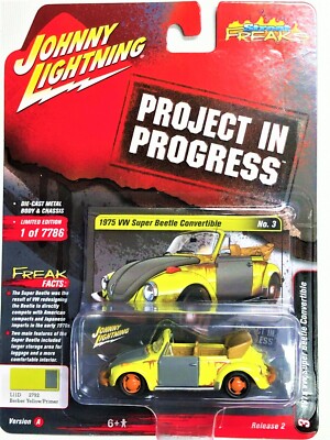 Johnny Lightning Project in Progress 1975 VW Super Beetle Convertible 1 of 7,786
