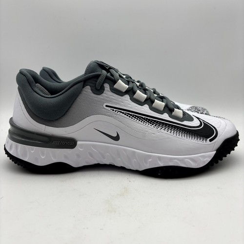 Nike Alpha Huarache ELT 4 TF Grey Black Lace-Up Softball Shoes Womens FD2746-001 - Picture 19 of 27