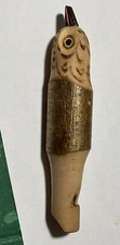 Vintage WOODEN CARVED Artistic BIRD WHISTLE Hand Wood Carved
