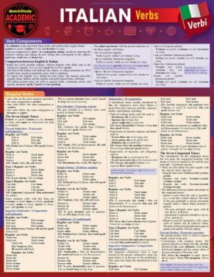 Italian Verbs : A Quickstudy Laminated Reference Guide, Paperback by Delvino,...