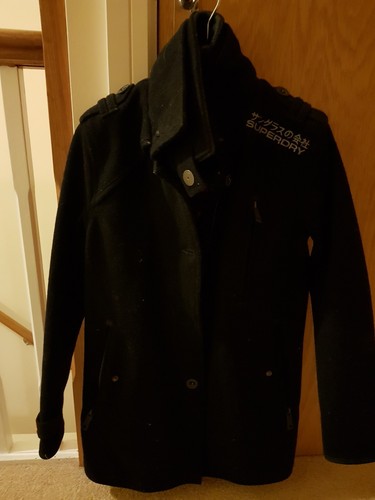 Superdry wool jermyn trench coat | eBay