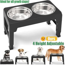 Elevated Pet Dog Bowls Slow Feeder,Adjustable Raised Dog Bowl,Food Water Bowls