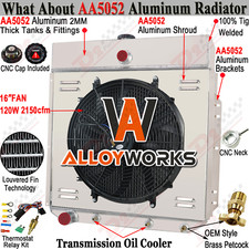 3-row Radiator Shroudfan For 1953-1956 Ford F100 F250 F350 Pickup Truck V8