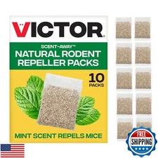 Victor Mouse Repellent Pouches Peppermint Oil Natural Rodent Repeller for Mic