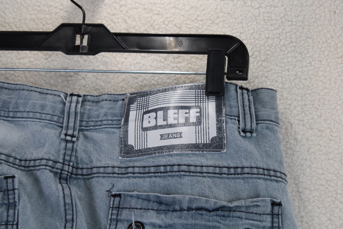 BLEFF Jeans Vintage Mens 36x32 Gray Denim Zipper pocket Hip BLEFF Jeans Vintage Mens 36x32 Gray Denim Zipper pocket Hip