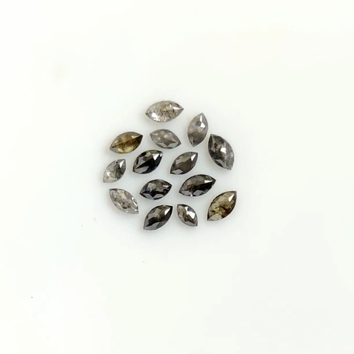 Diamante marquesa suelto natural de 1,00 quilates 3,15 mm diamante sal y pimienta LQ2911 - Vídeo 1 de 1