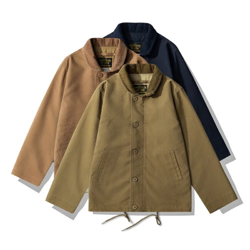 Herren Baumwolle Stehkragen Jacke Retro Mantel Oberbekleidung Langarm Vintage Formell - Bild 1 von 24