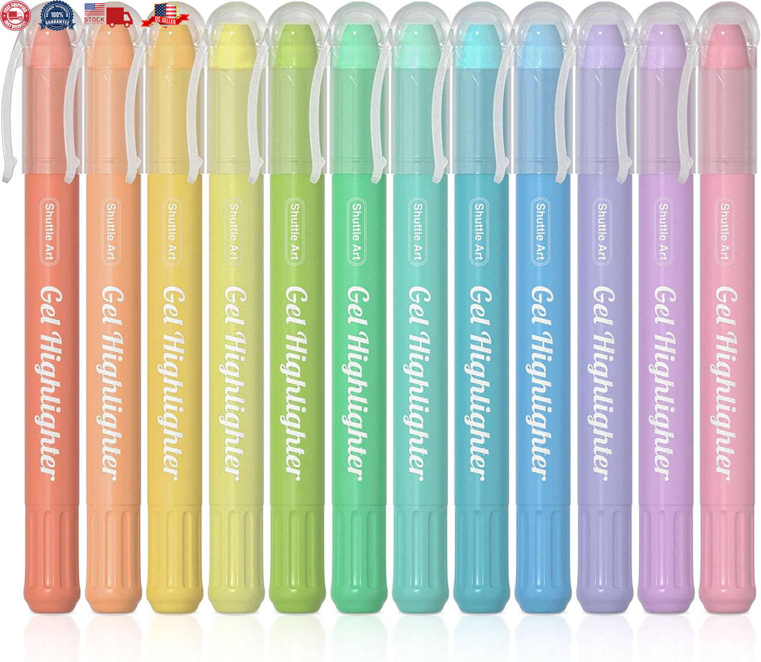 12 Pack Bible Gel Highlighters No Bleed Marker Pens for Journaling School Bible-image