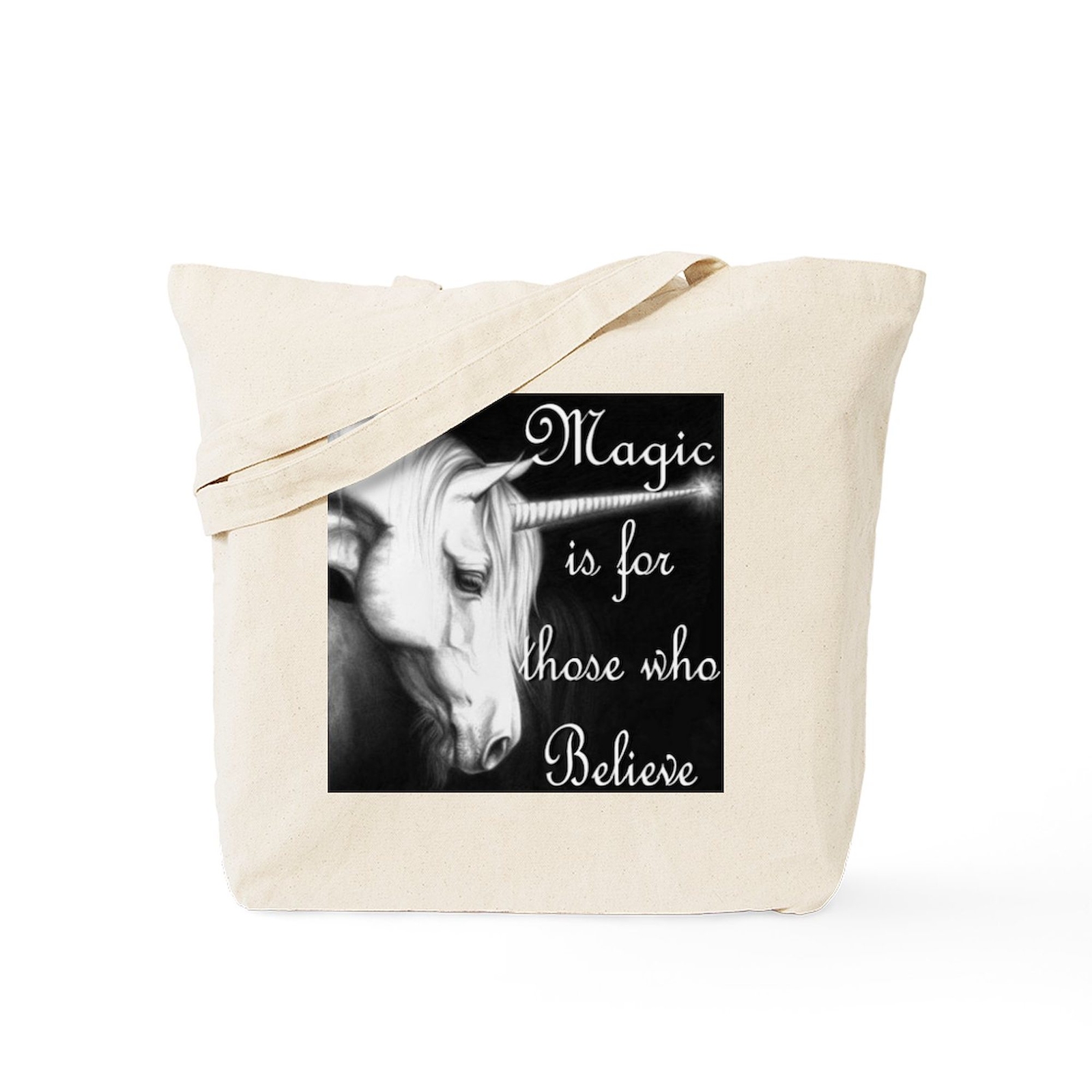CafePress Unicorn Natural Canvas Tote Bag, Cloth Shopping Bag (588984798)