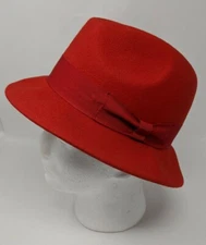 Capas Design Untouchable Red WPL 5923 Vintage 100% Wool Hat Size Small 