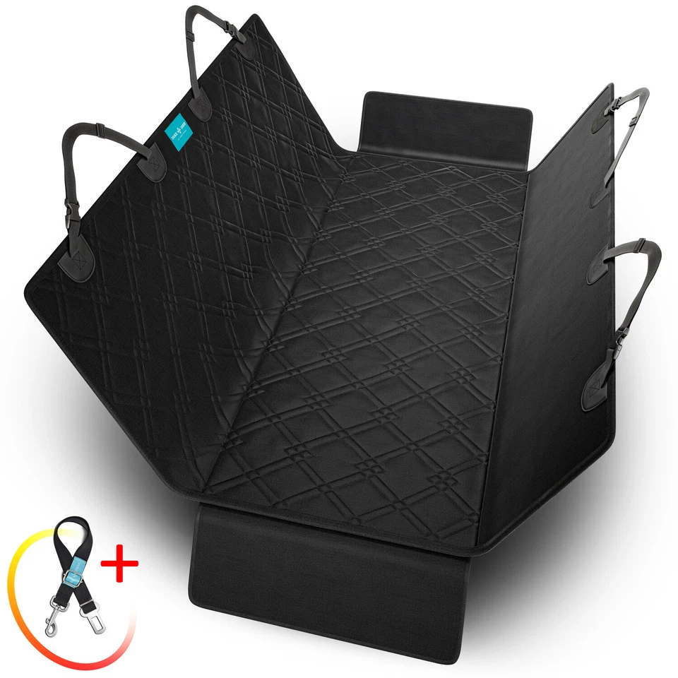 Dog Seat Cover Hammock for Back Seat Durable Waterproof Car Truck Suv Seatbelt - Image 2 of 4