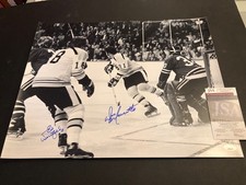 JSA Ed Westfall & Don Marcotte Autographed 16x20 Boston Bruins Signed Photo 577