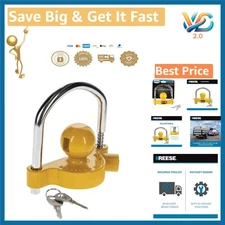 Towpower Trailer Coupler Lock Heavy Duty Steel Adjustable Universal Fit New