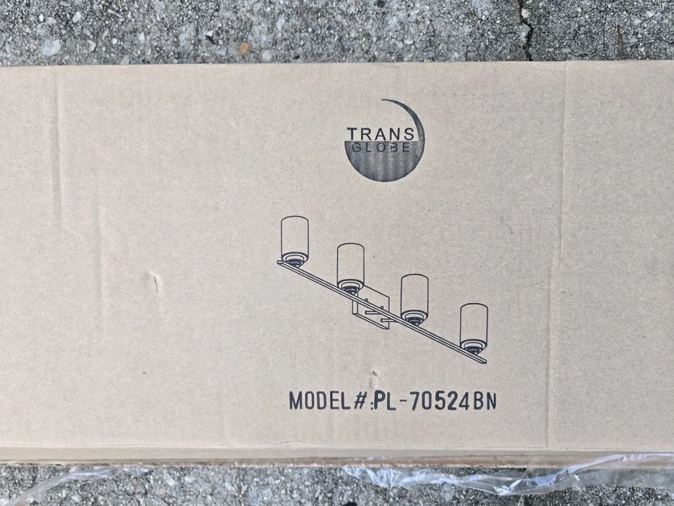 Trans Globe Mod Pod 4-Light Glass Drum Shaded Vanity Bar 70524-BN NEW OPEN BOX - Image 4 of 4