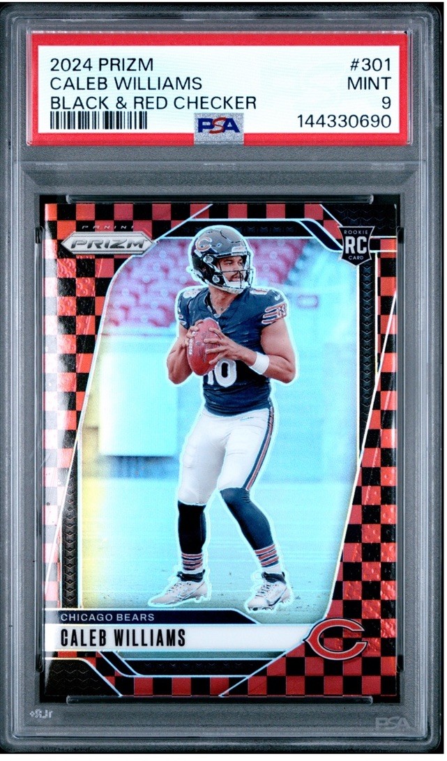 2024 Panini Prizm - Rookies CALEB WILLIAMS #301 Black & Red Checker Prizm PSA 9