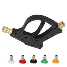 Heavy Duty Pressure Washer Gun M22 14mm With 5 Spray Nozzles Aluminum