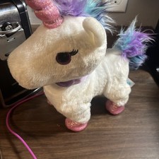 Kid Connection Walking Unicorn with Remote Control Leash Plush Stuffed Wks Read