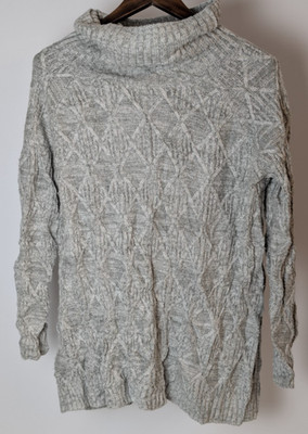 Isabel Maternity Damen-Strickpullover meliert grau Wasserfallausschnitt Rauten XL 16-18