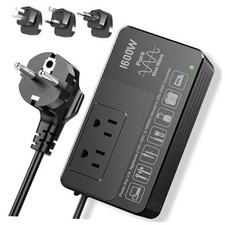 Voltage Converter 220V to 110V   Power American Appliances 1600W Black