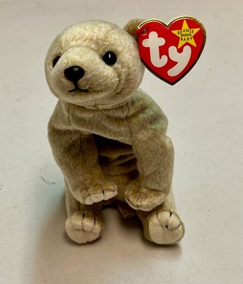 TY Beanie Babies ''Almond'' the Bear April 14, 1999 Birthday Retired
