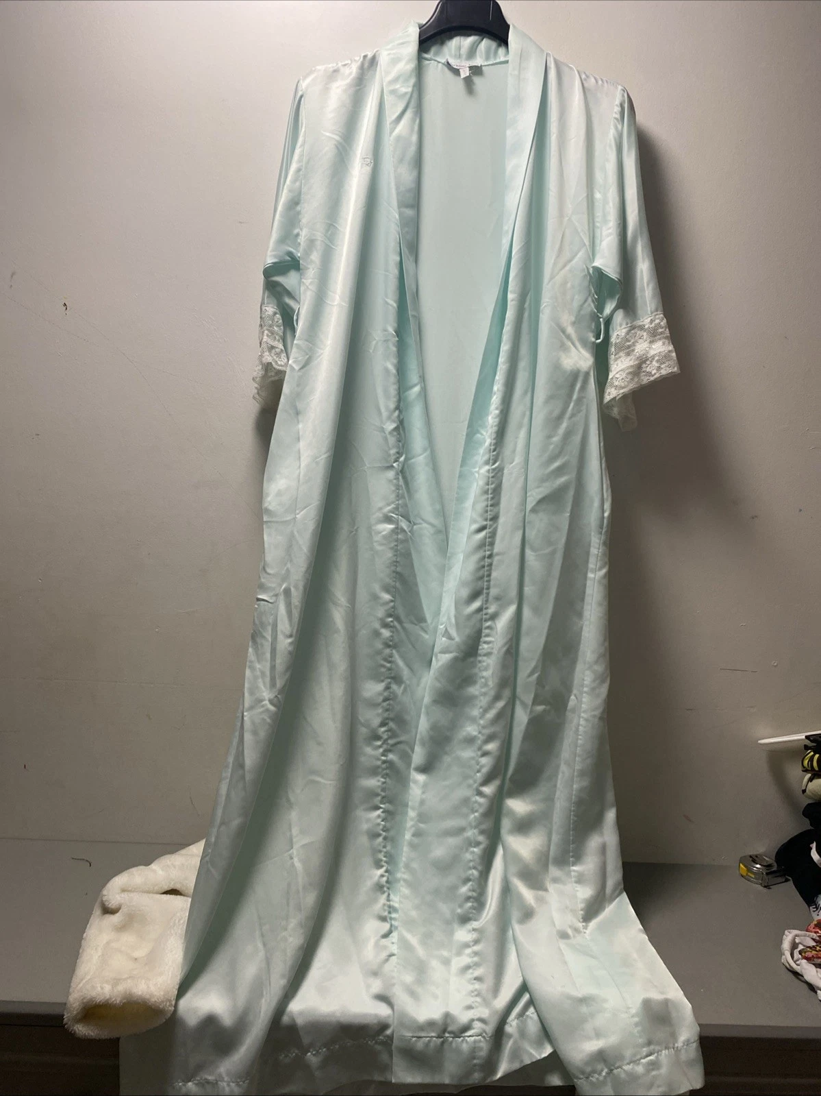 Camicia da notte vintage Christian Dior Lingerie Paris New York blu lunga chemis grande.