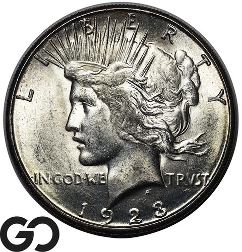 1923-S Peace Dollar, Lustrous Choice BU++