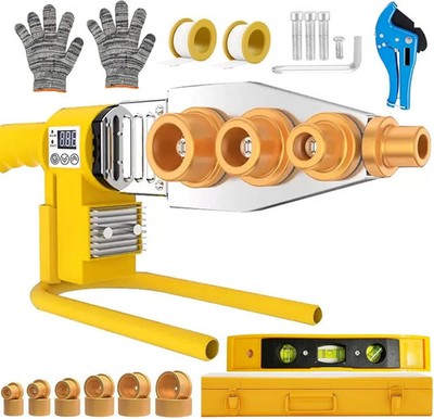 Plastic Pipe Welder Kit, 1000W Electric Hot Melt Welding Tool for PPR/PE Plastic
