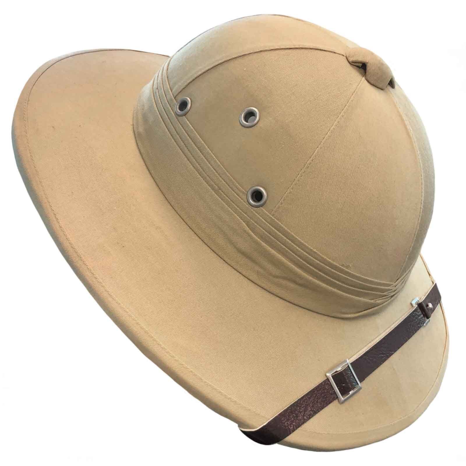 Safari Pith Hat Adult Jungle Costume Fabric Hard 